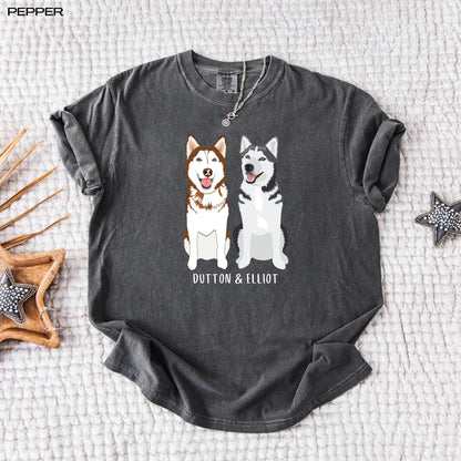 Siberian Husky Shirt, girlfriend vday gift, husky valentine sweatshirt, dog mom sweater, pet mom husky gift, husky mom tee, pet loss gift