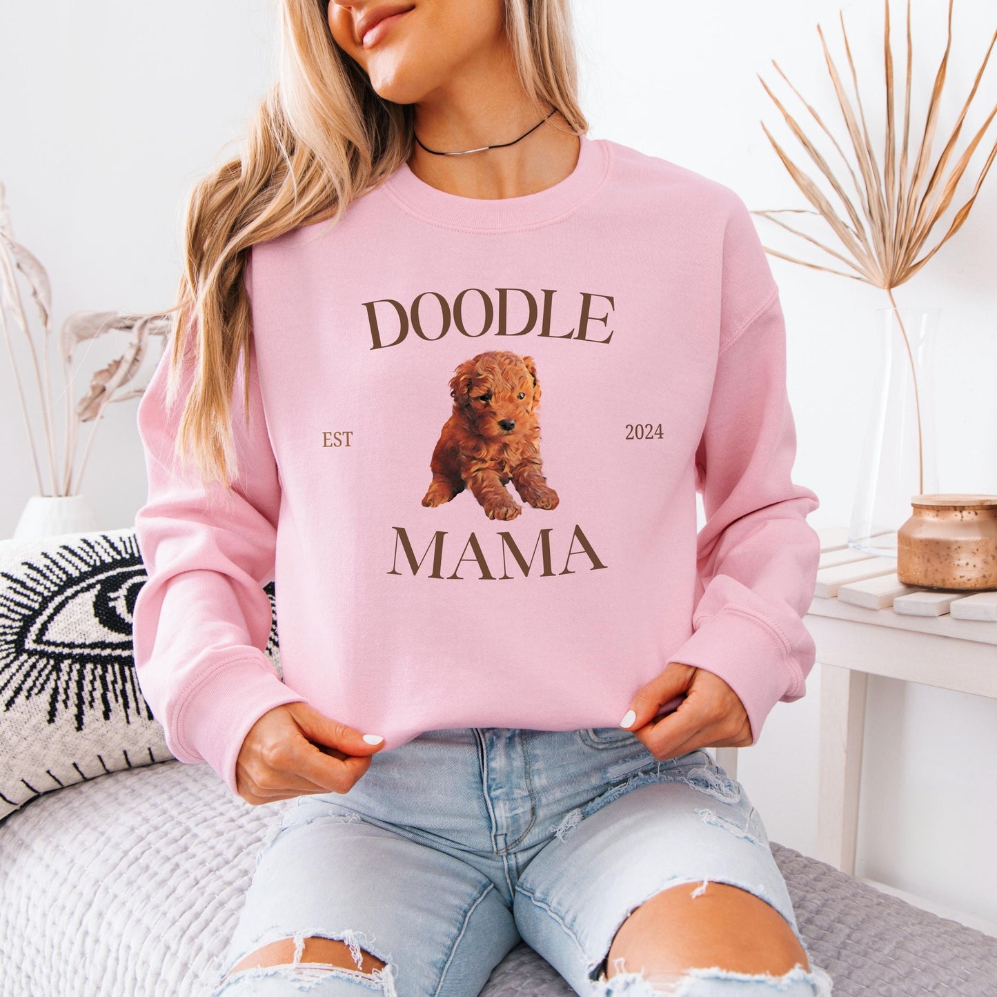 Doodle Puppy Mama Shirt, girlfriend vday gift, red doodle valentine sweatshirt, dog mom sweater, pet mom gift, red goldendoodle