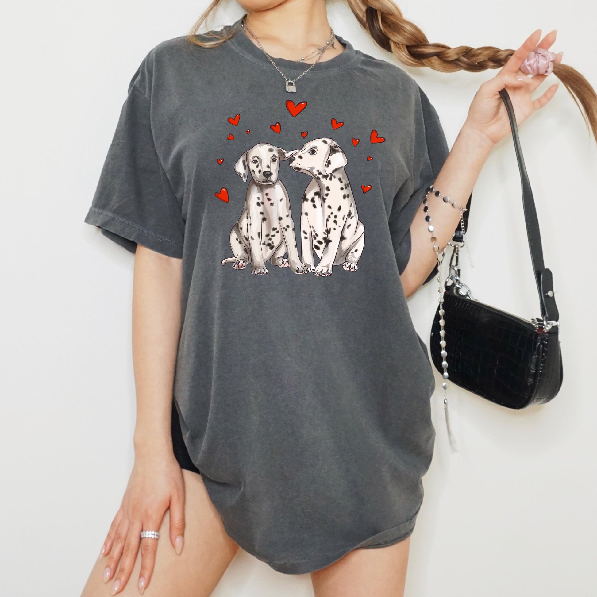 Dalmatian Valentines Day Shirt, dalmatian gifts, dalmatian puppy dog tee, vday girlfriend gift for her, friend birthday gift, dalmatian mom