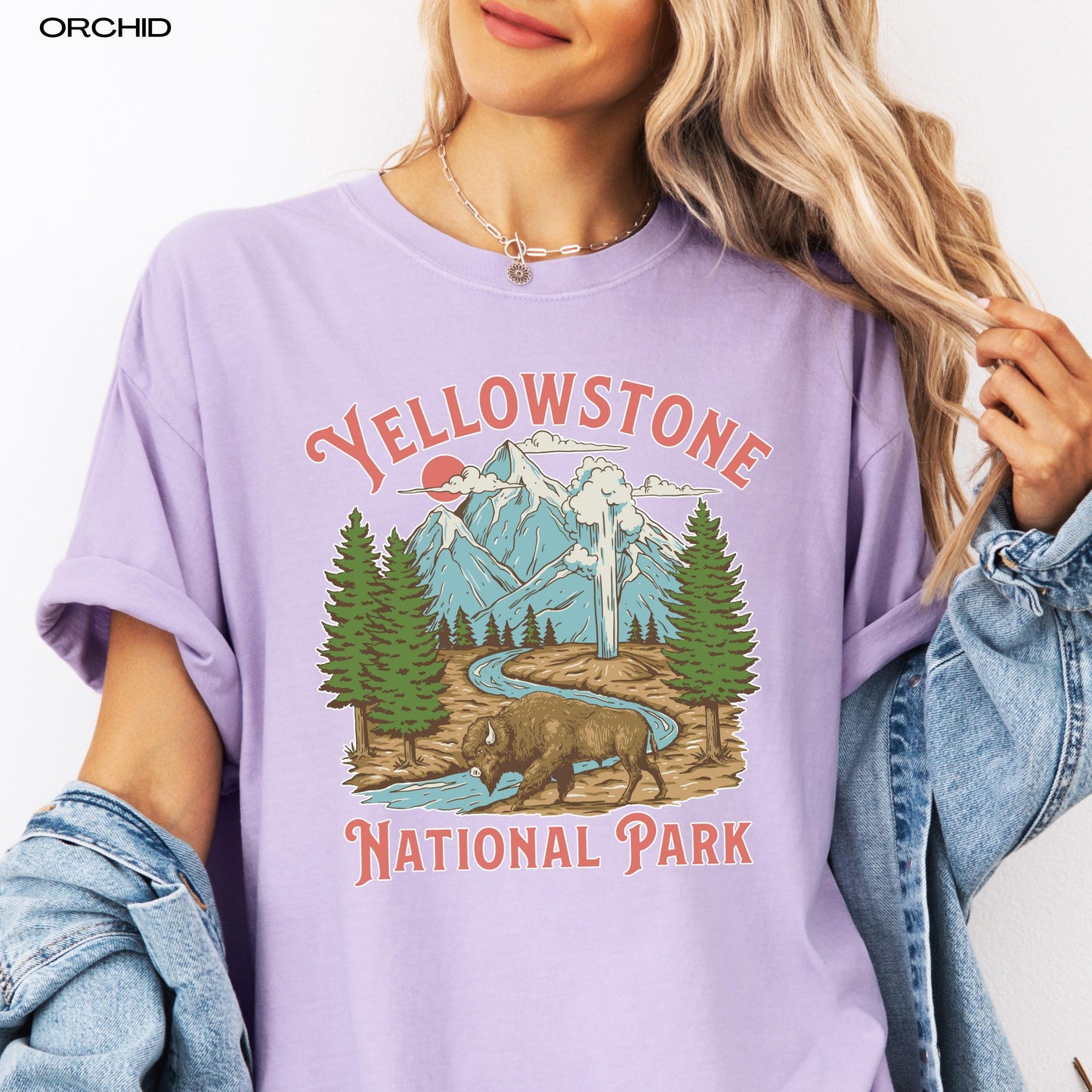 Yellowstone national park t-shirt, Comfort colors t-shirt, Yellowstone tee, retro vintage camping shirt, oversized tee, yellowstone gifts