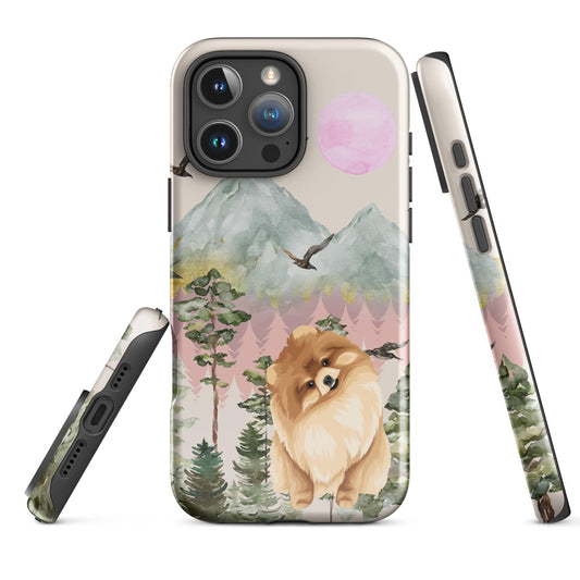 Pomeranian dog phone case for iphone 16, 15, 14, magsafe