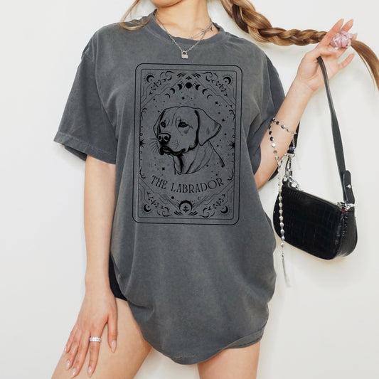 Tarot Labrador Shirt, comfort colors t-shirt, mom retriever gifts, mothers day gift, cottagecore, fairycore, birthday gift, red fox lab