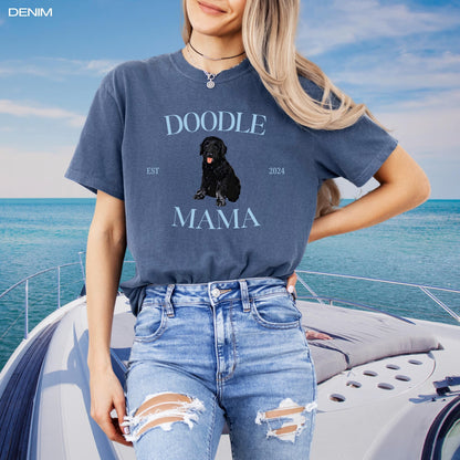 Doodle Puppy Mama Shirt, girlfriend vday gift, red doodle valentine sweatshirt, dog mom sweater, pet mom gift, black goldendoodle