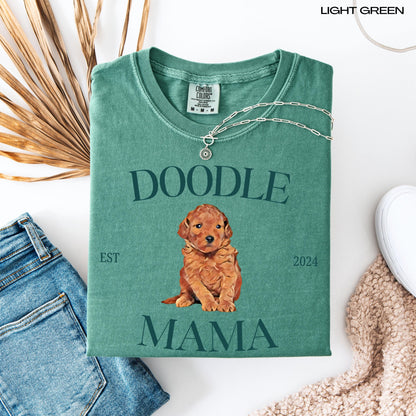 Doodle Puppy Mama Shirt, girlfriend vday gift, red doodle valentine sweatshirt, dog mom sweater, pet mom gift, black goldendoodle