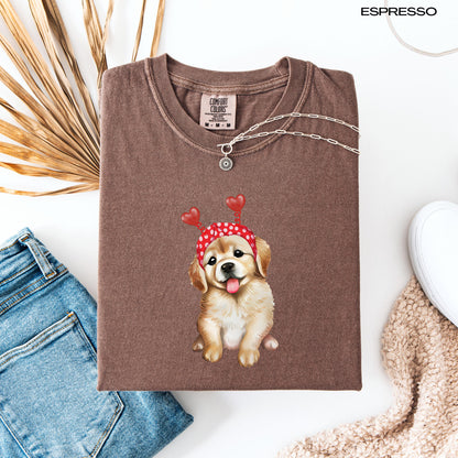 Golden Retriever Puppy Valentine Sweatshirt, golden dog gift, girlfriend vday gift, golden mama shirt, puppy mom sweater, puppy shower gift
