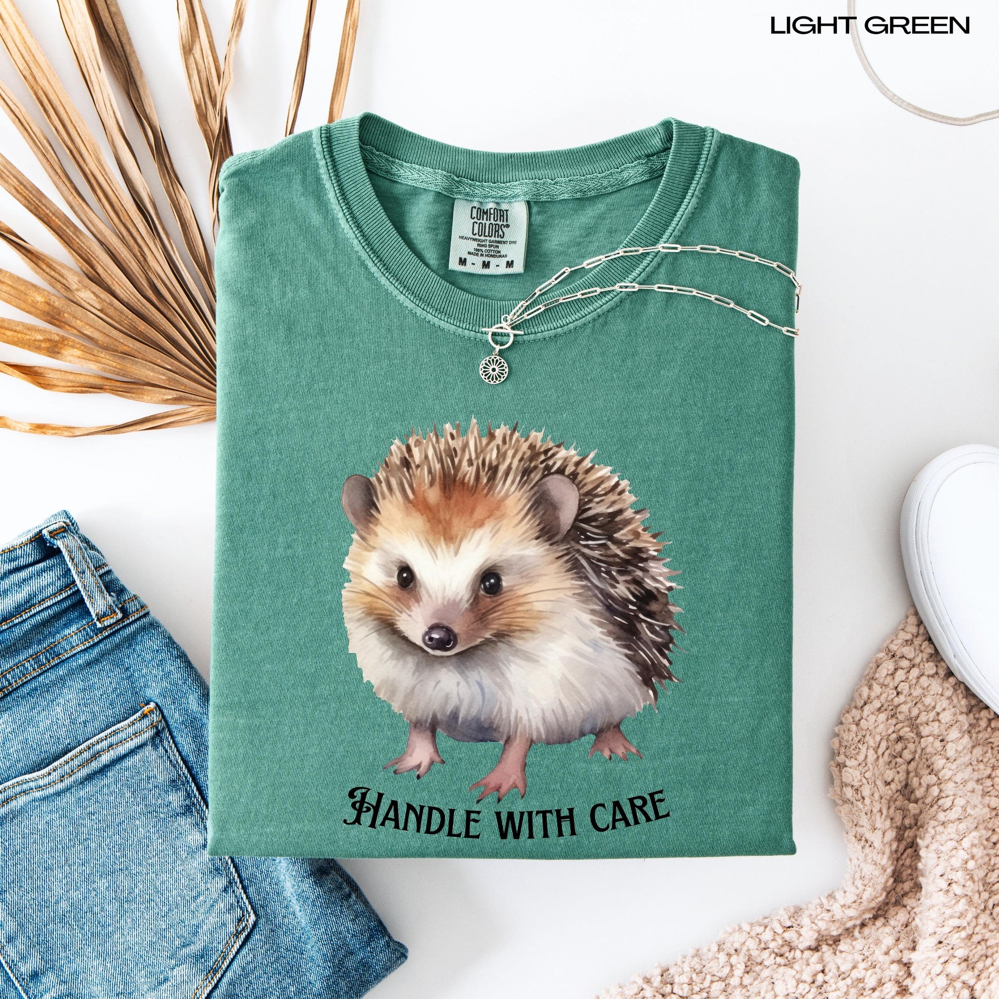 Hedgehog Handle With Care Shirt, mom gift, wife anniversary gift, cottagecore sweater, fairycore, best friend birthday gift, complicated tee