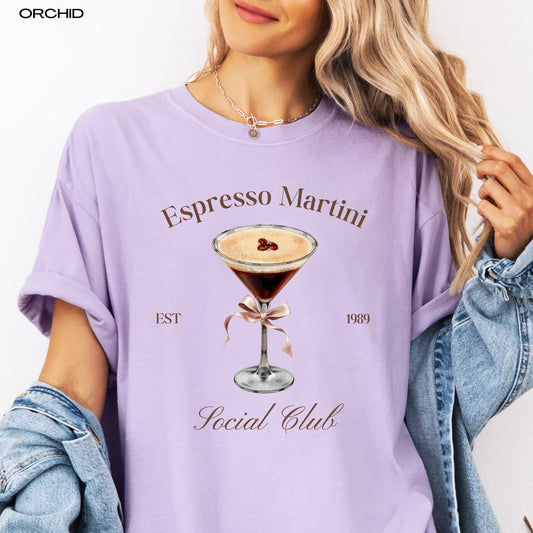 Espresso Martini Social Club Shirt, Valentine mom gift, bachelorette shirt, wife anniversary gift, best friend birthday gift, espresso tee