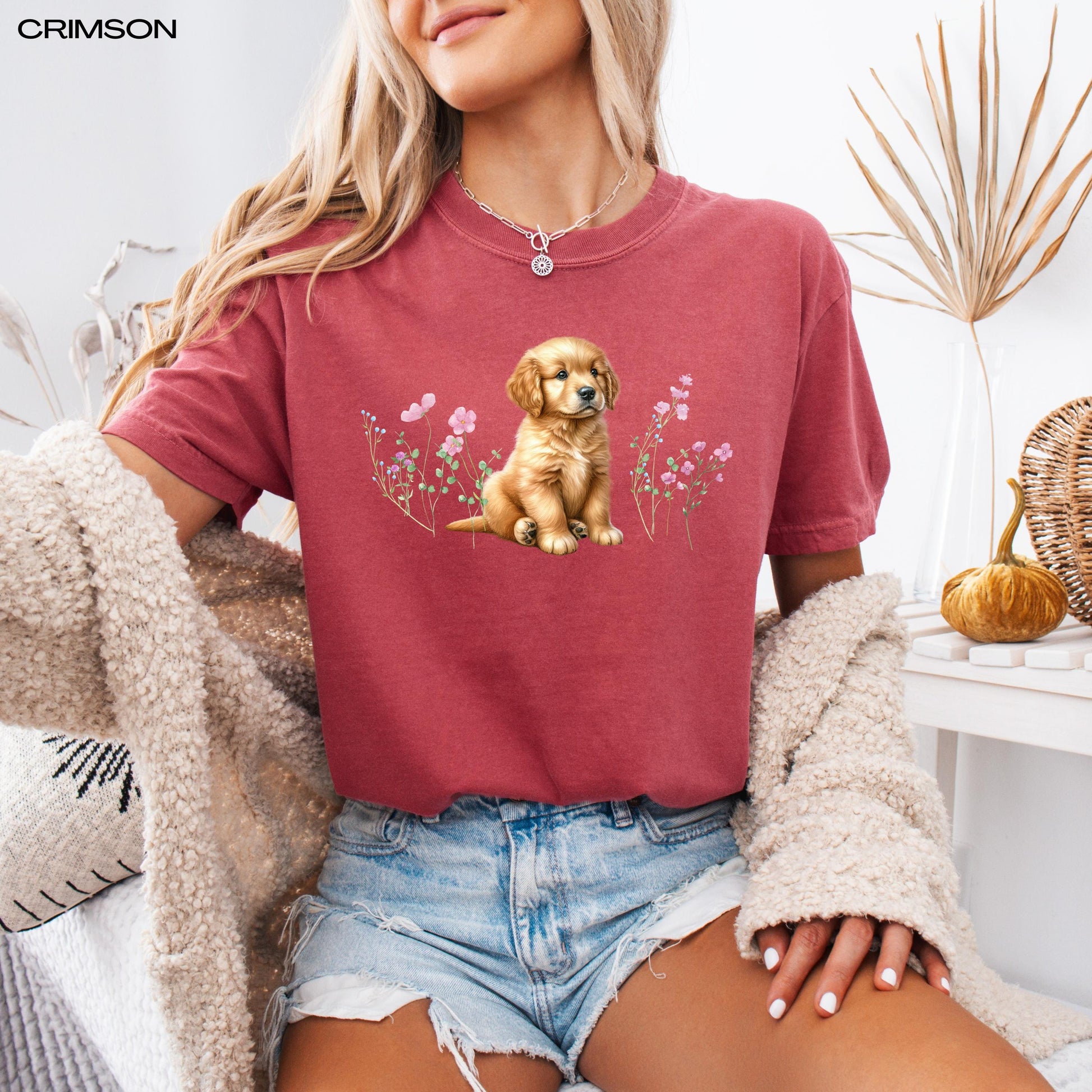 Golden Retriever Puppy Shirt, golden dog gift, girlfriend birthday gift, golden mama sweatshirt, puppy mom sweater, golden puppy shower gift