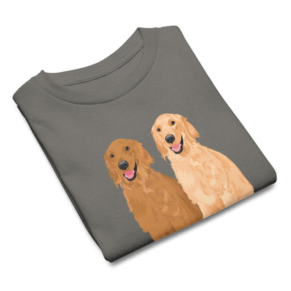 Youth Golden Retriever shirt, personalized golden lover shirt, niece birthday gift, grandson gift, first grade school shirt, young adult tee
