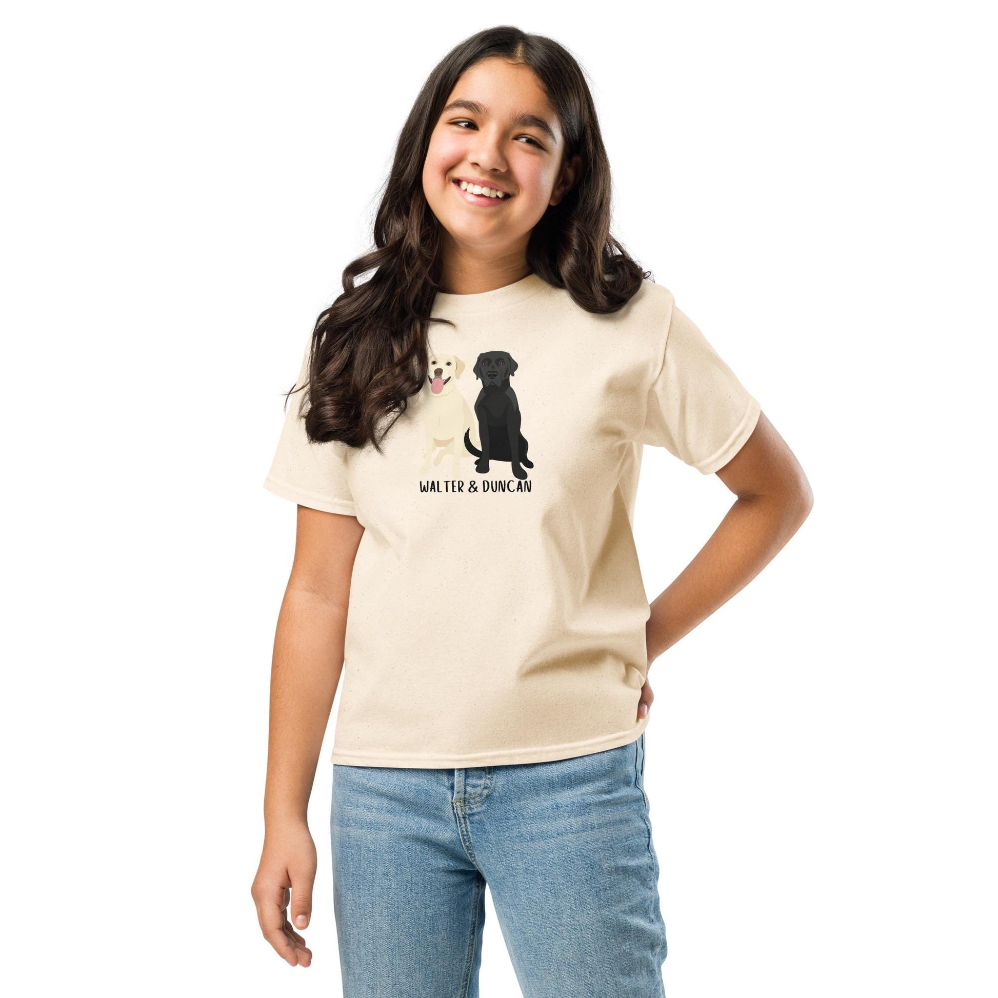 Youth Labrador shirt, personalized labrador lover shirt, niece birthday gift, grandson gift, first grade school shirt, young adult tee