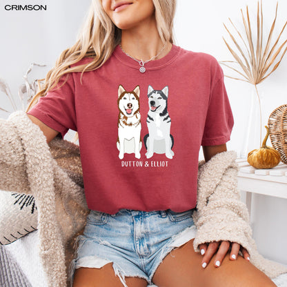Siberian Husky Shirt, girlfriend vday gift, husky valentine sweatshirt, dog mom sweater, pet mom husky gift, husky mom tee, pet loss gift