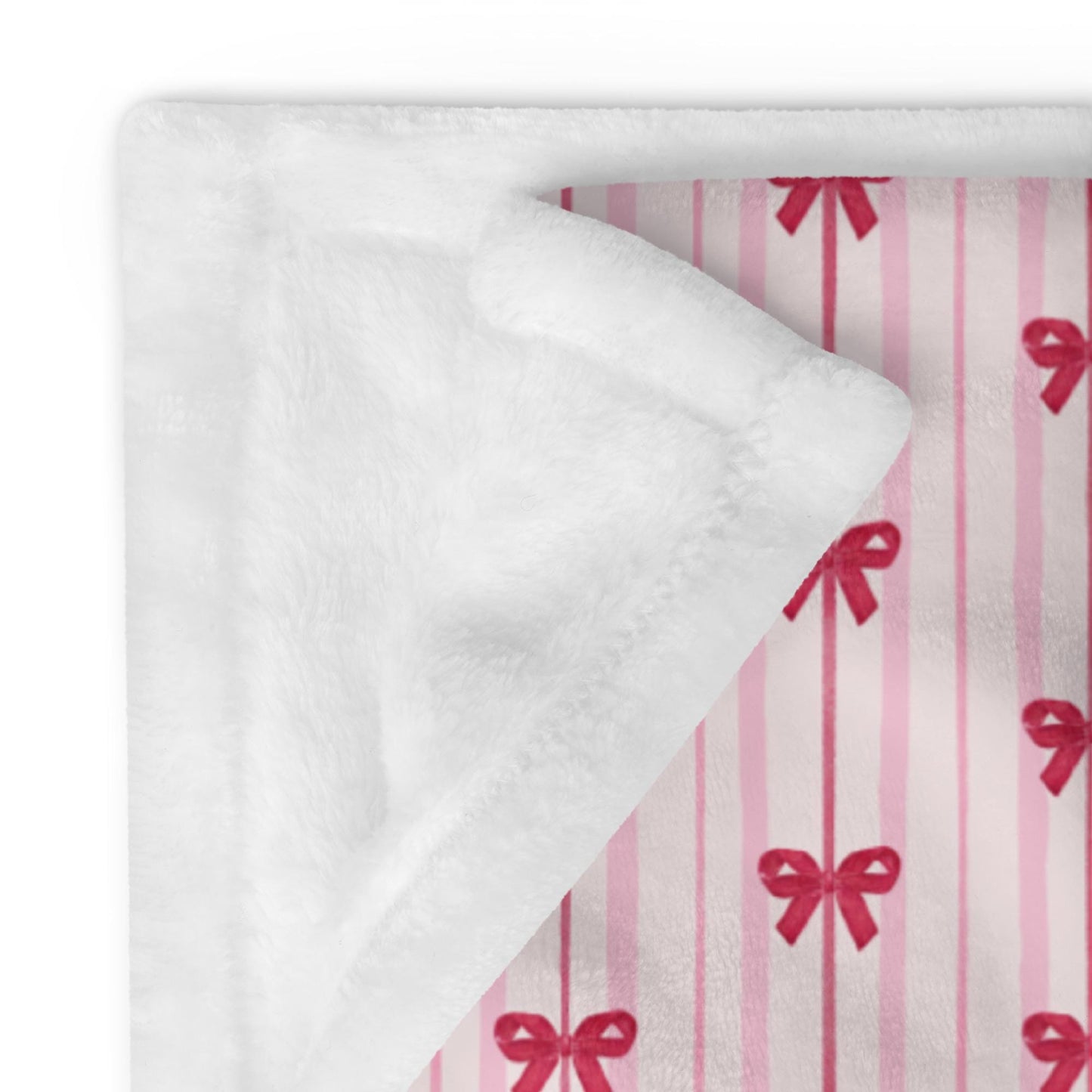 Red Bow Stripe Blanket, girl baby shower gift, boy mother gift, cottagecore girlfriend gift, gift for her, best grandma, beach house throw