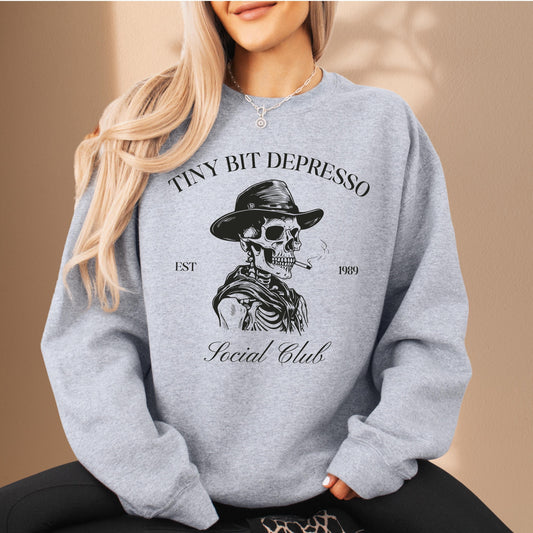 Tiny bit depresso social club shirt