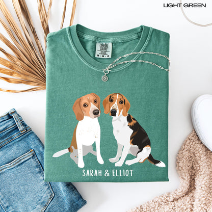 Personalized Beagle Dog Shirt, beagle mama gift, pet best friend birthday gift, beagle mom shirt, dog dad shirt, sister bachelorette gift