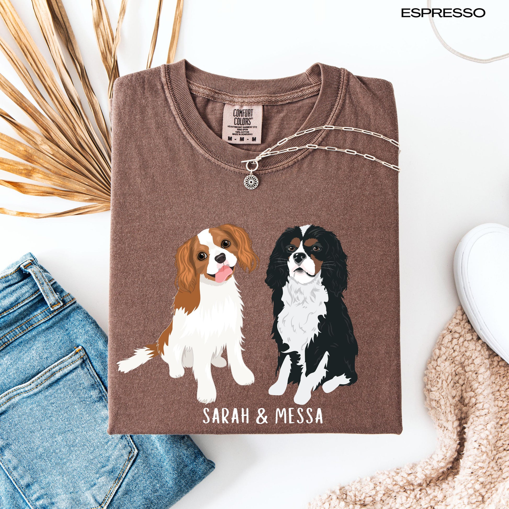 Personalized King Charles Cavalier Dog Shirt, mama king spaniel dog gift, easter gift for her, spaniel husband gift, grandma birthday gift