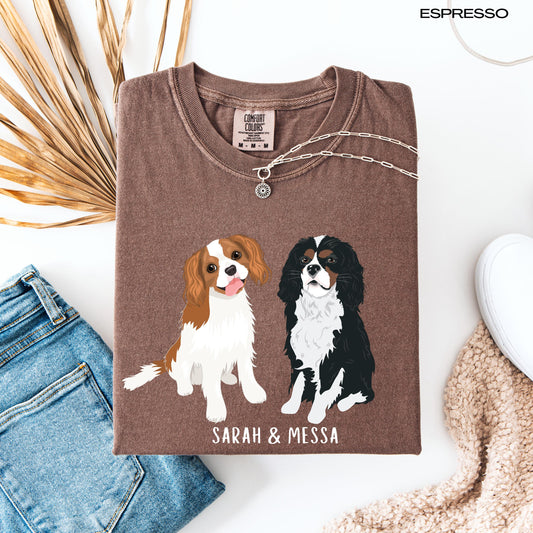 Personalized King Charles Cavalier Dog Shirt, mama king spaniel dog gift, easter gift for her, spaniel husband gift, grandma birthday gift