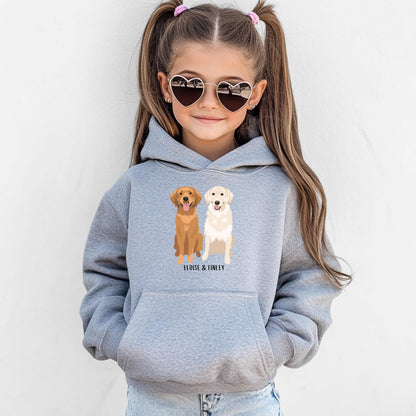 Youth Golden Retriever Hoodie, boy golden dog gift, golden puppy sweatshirt, lab mom gift, girl golden shirt, niece birthday shirt