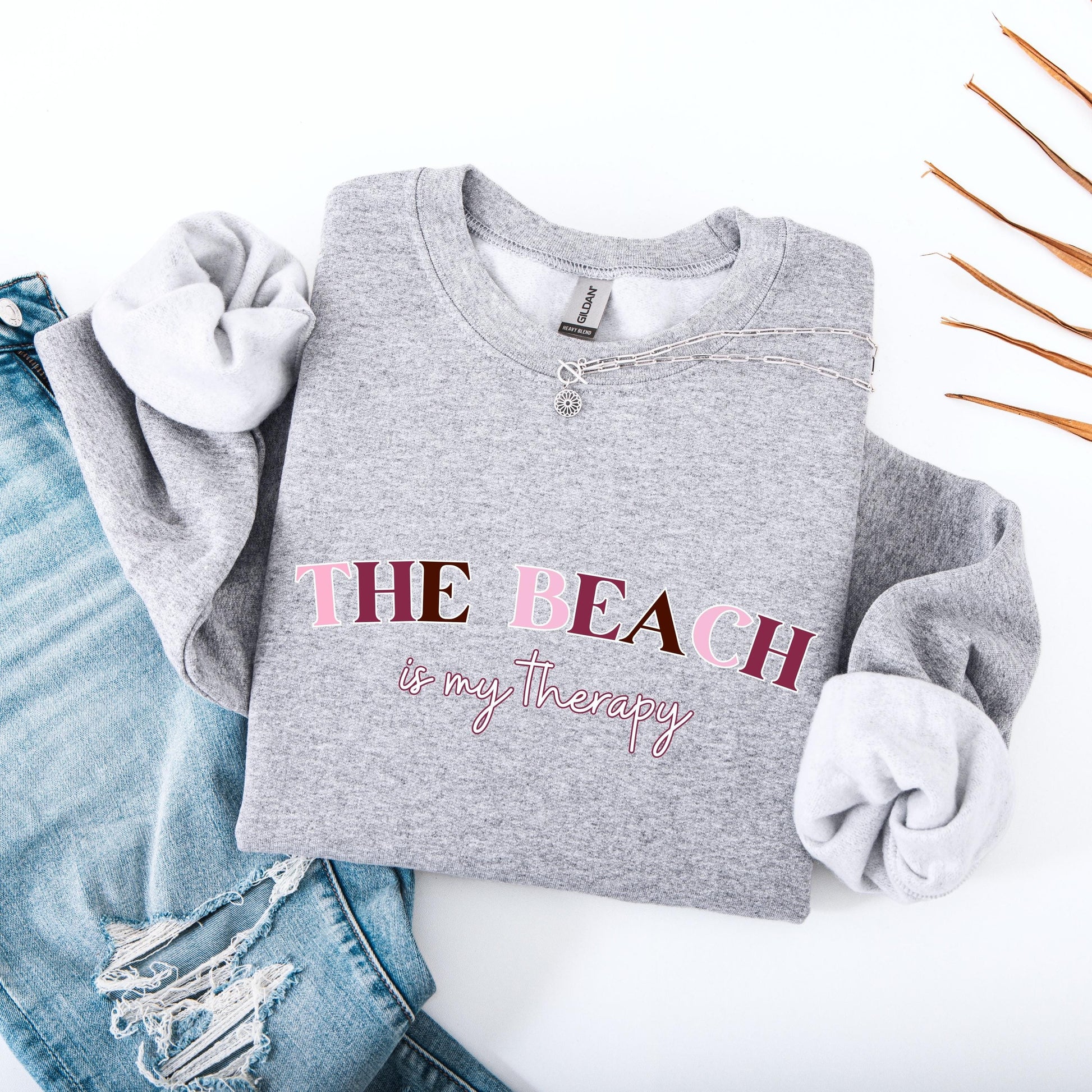 The Beach Is My Therapy Sweatshirt, beach hoodie, coconut girl gift, beach bum shirt, ocean style tee, sea animal shirt, college girl gift
