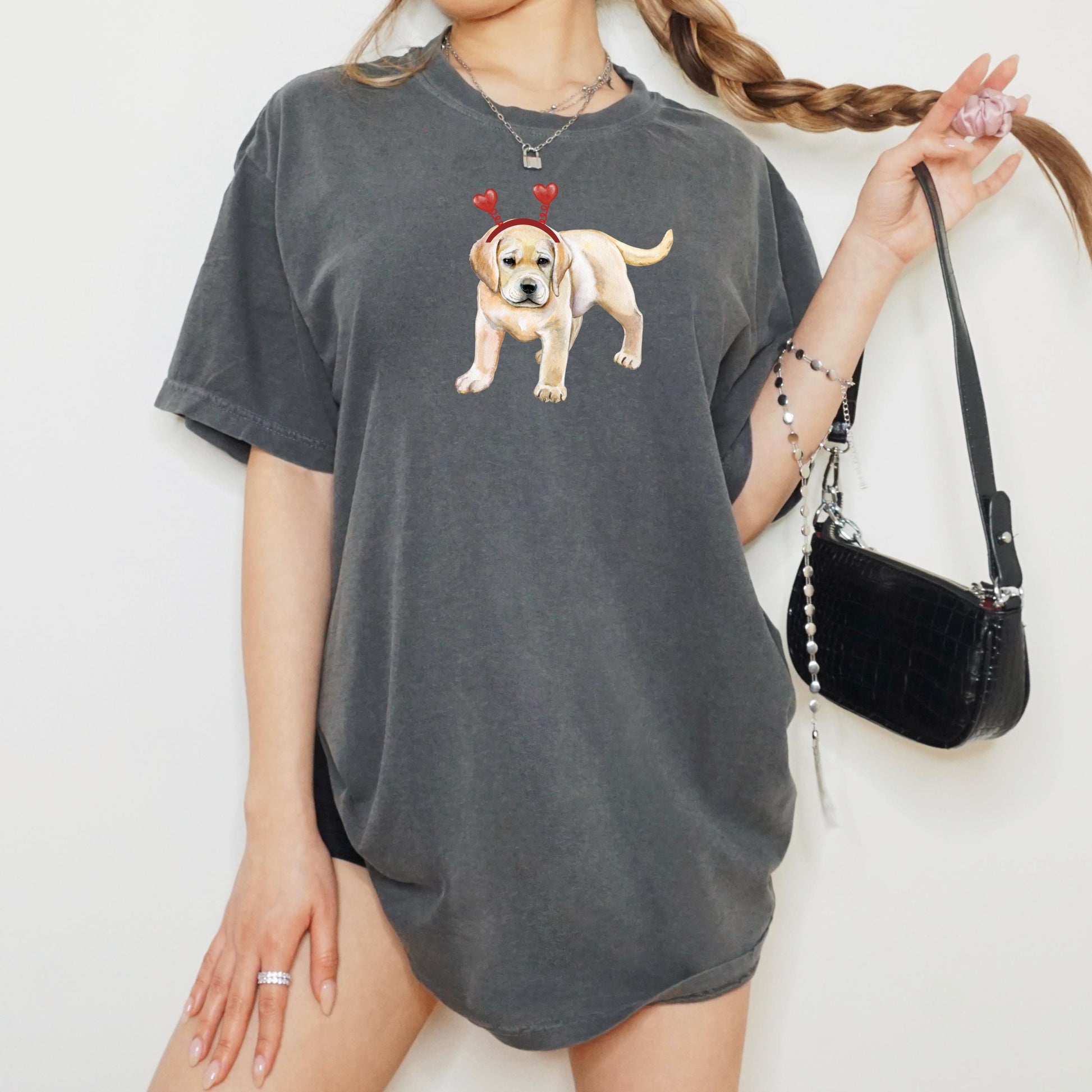 Labrador Puppy Valentine Sweatshirt, labrador dog gift, girlfriend vday gift, labrador mama shirt, puppy mom sweater, puppy shower gift