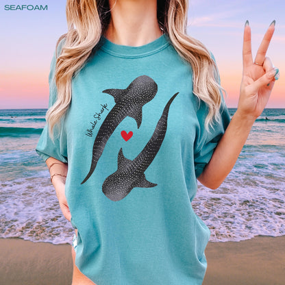 Whale Shark Shirt, shark sweatshirt, shark lover gift, beach bum crewneck, ocean style tee, college girl gift, ocean therapy crewneck