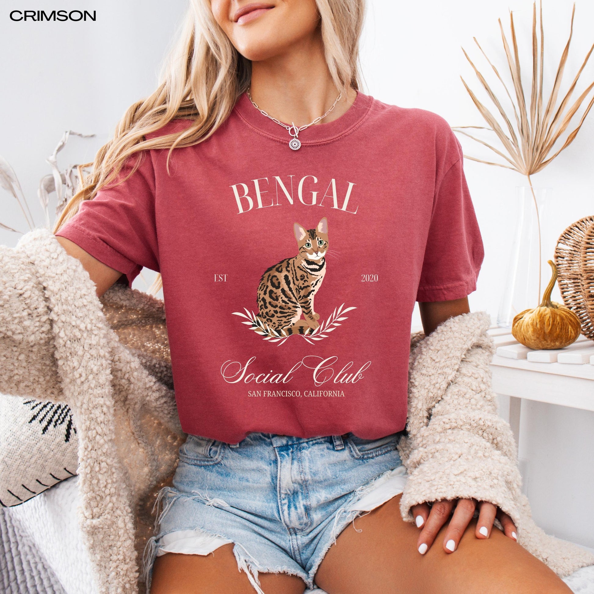 Bengal Cat Social Club Sweatshirt, bengal gift, cat mom shirt, cat owner gift sweater, bengal kitten shirt, cat wife birthday gift