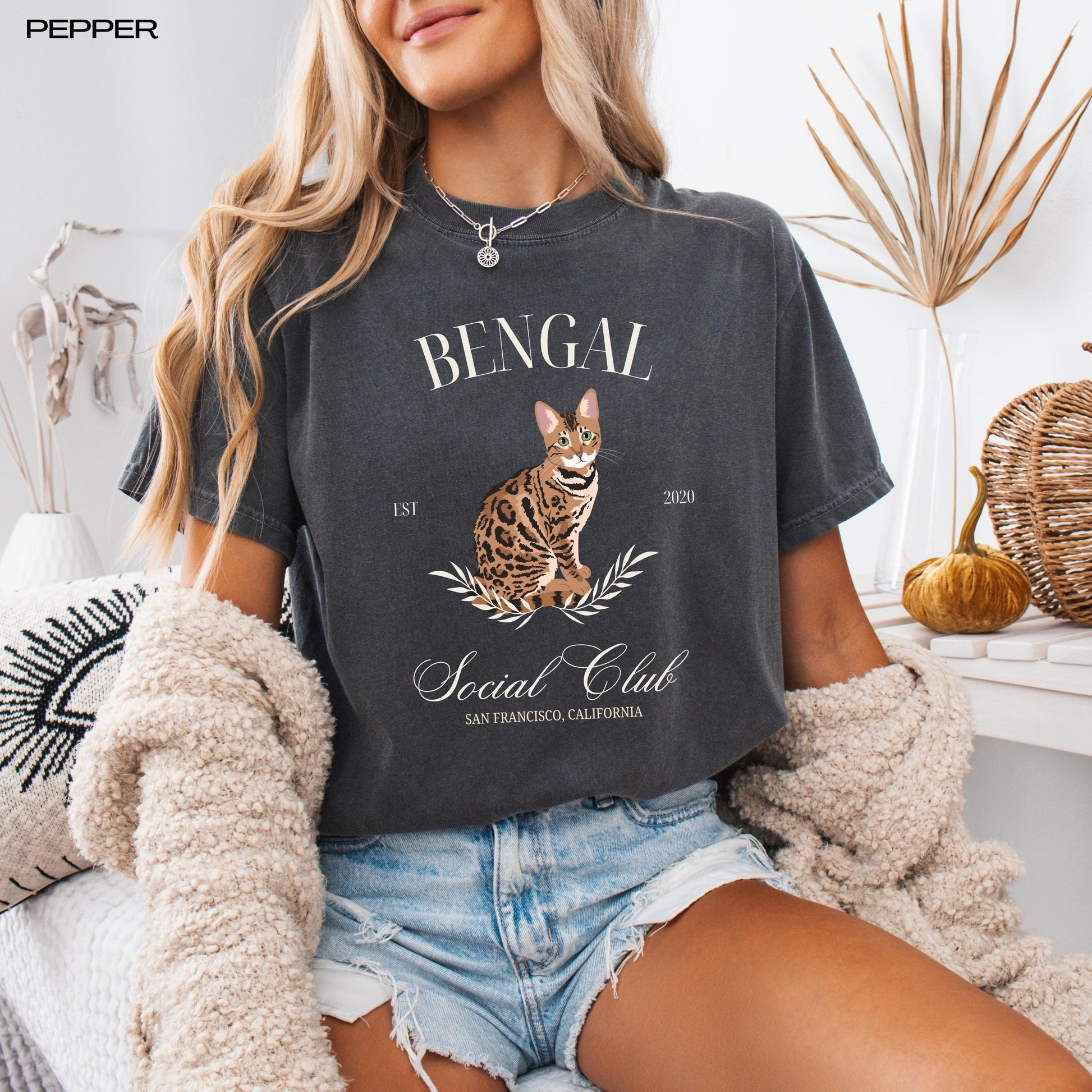 Bengal Cat Social Club Sweatshirt, bengal gift, cat mom shirt, cat owner gift sweater, bengal kitten shirt, cat wife birthday gift