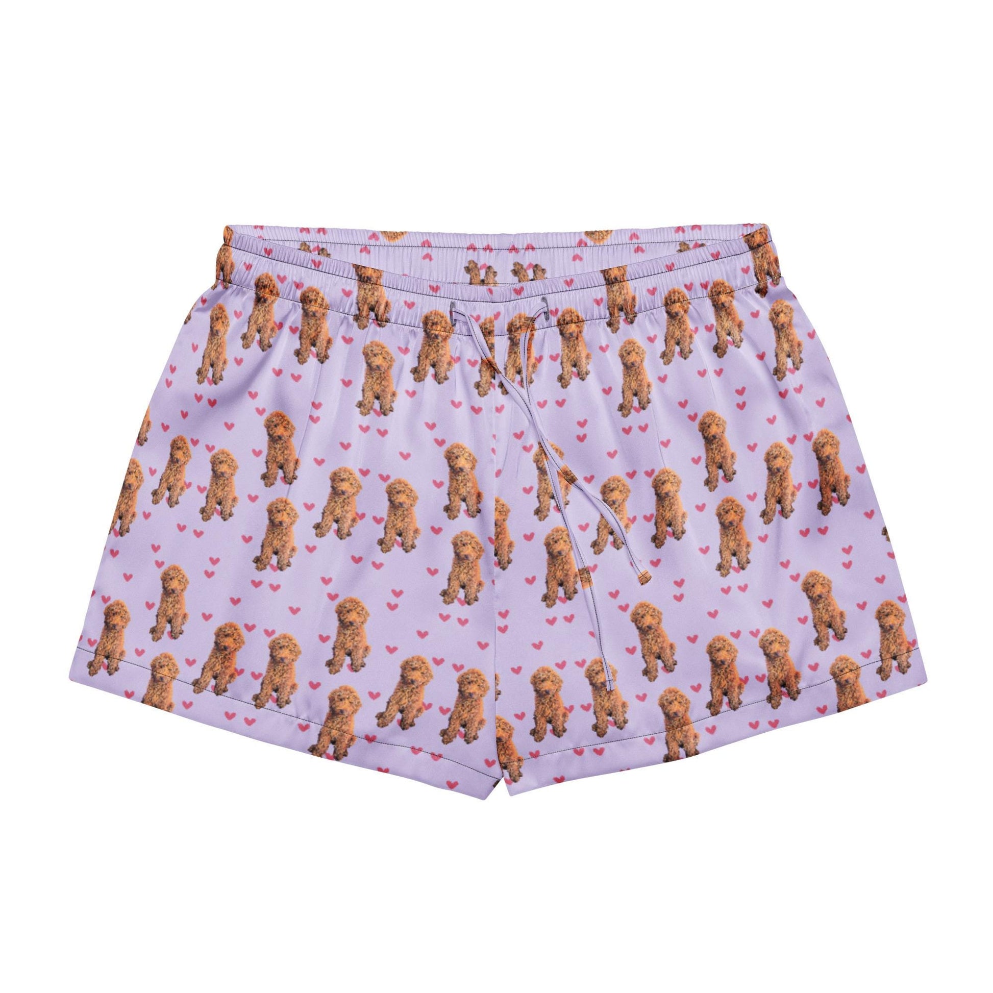 Red Golden Doodle Pajama Shorts for Women, doodle gift, dog mom pjs, dog mother, Easter gift for her, loungewear, sleepwear doodle pupy gift