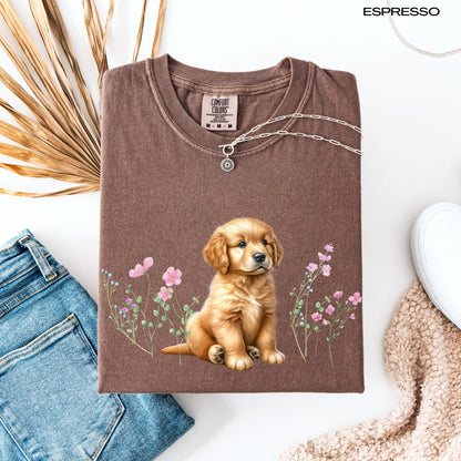 Golden Retriever Puppy Shirt, golden dog gift, girlfriend birthday gift, golden mama sweatshirt, puppy mom sweater, golden puppy shower gift