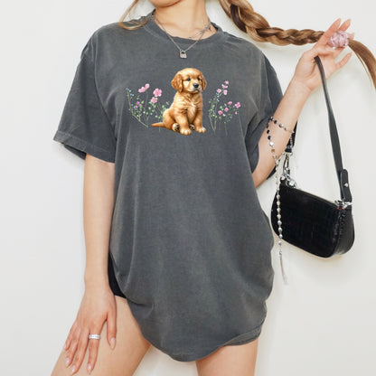 Golden Retriever Puppy Shirt, golden dog gift, girlfriend birthday gift, golden mama sweatshirt, puppy mom sweater, golden puppy shower gift