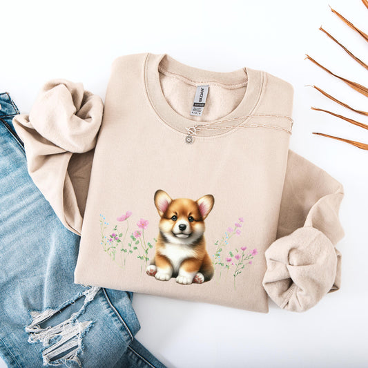 Cottagecore Corgi puppy shirt