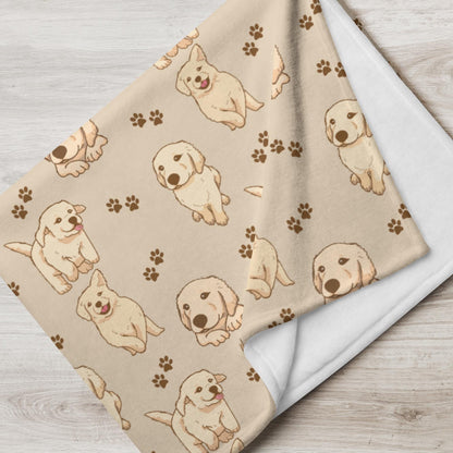 Golden puppy blanket