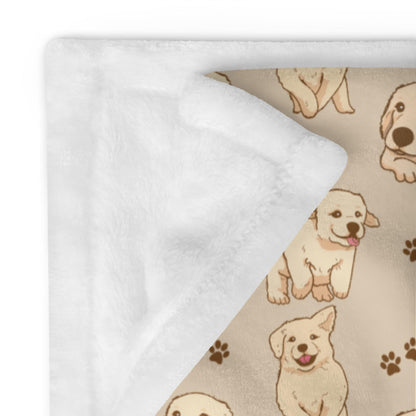 Golden Puppy Blanket, golden mam gift, puppy shower blanket, pregnancy gift, girfriend gift, golden dog gift, gift for her, golden retriever