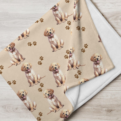 Yellow Labrador puppy blanket