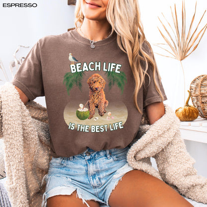 Beach Life Is The Best Life Golden Doodle Dog Shirt