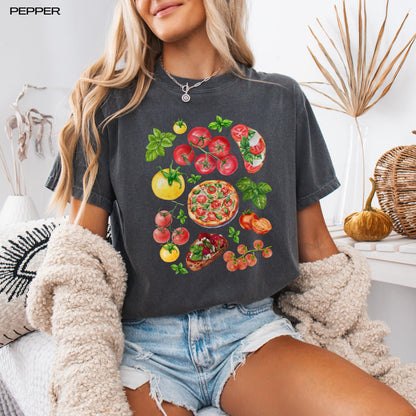 Farm Fresh Tomatoe Shirt, veggie shirt, cutecore aesthetic festival shirt, gardening sweatshirt, plant lover, vacation summer gift for her