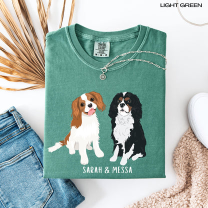 Personalized King Charles Cavalier Dog Shirt, mama king spaniel dog gift, easter gift for her, spaniel husband gift, grandma birthday gift