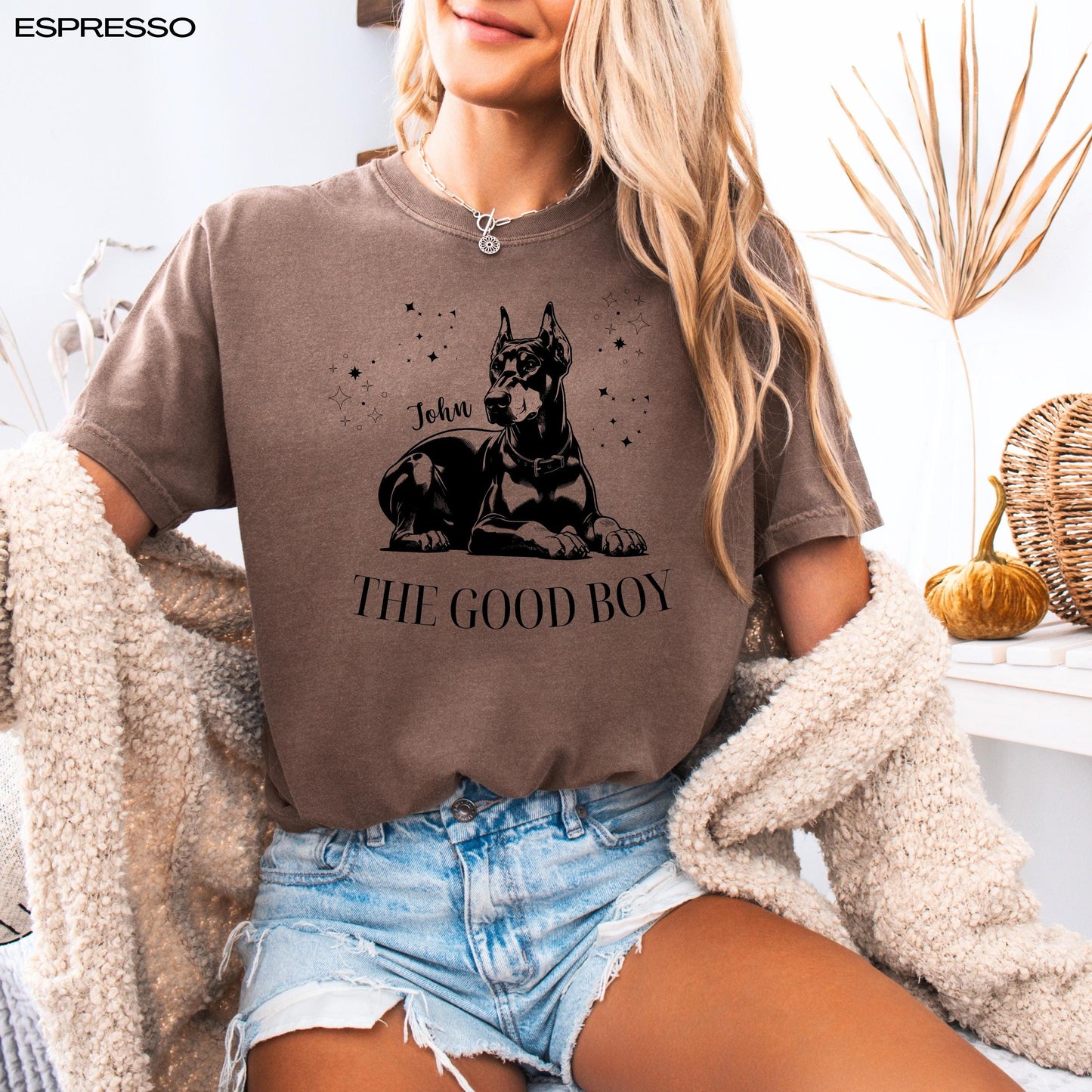 Personalized good boy Doberman shirt