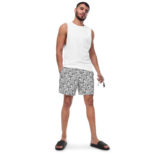Bernedoodle dad gift, summer swim shorts for men, y2k swim trunks, boyfriend swimshort, husband gift, summer gift for him, bernedoodle gift