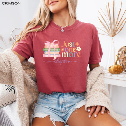 Just One More Chapter Cutecore Book Lover Shirt