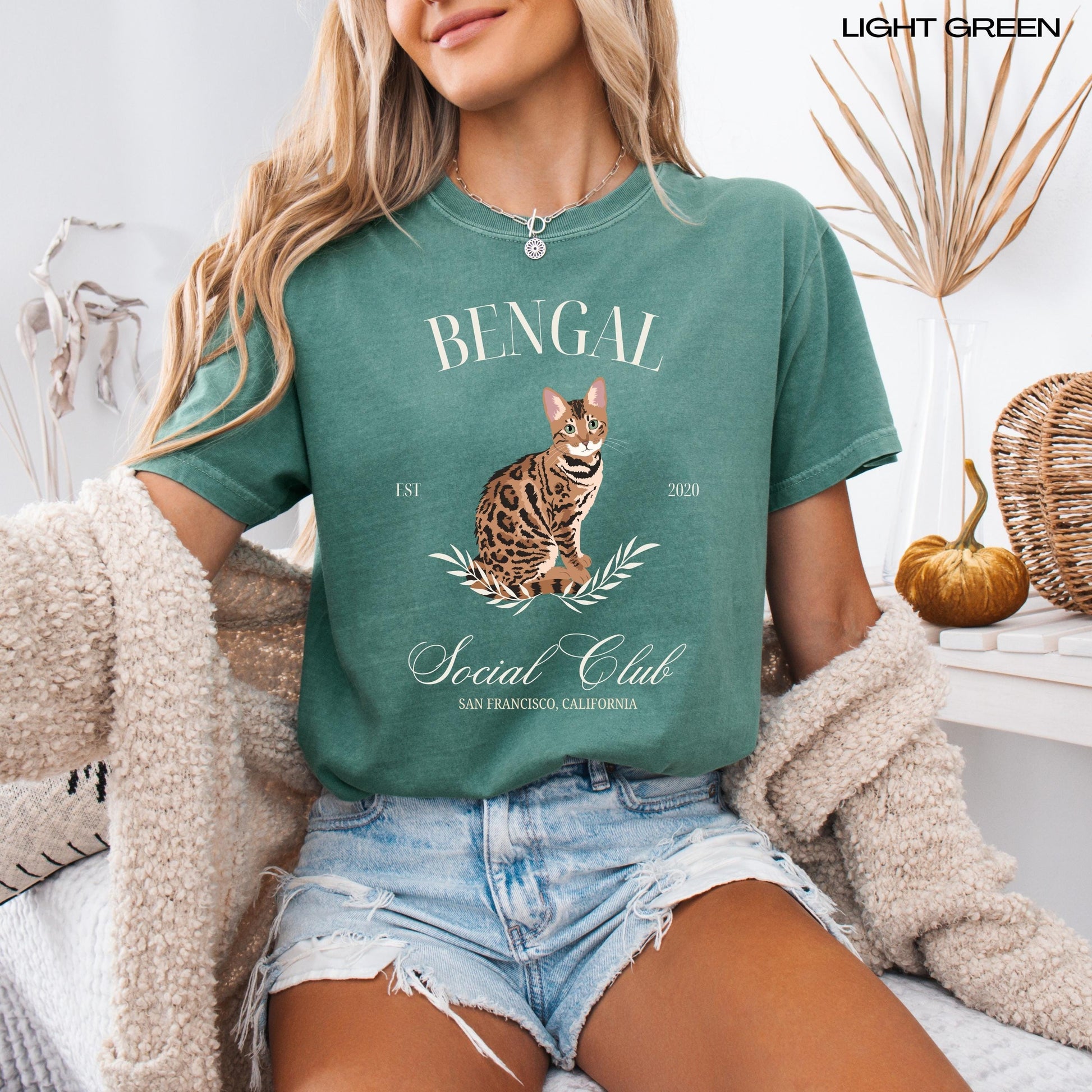 Bengal Cat Social Club Sweatshirt, bengal gift, cat mom shirt, cat owner gift sweater, bengal kitten shirt, cat wife birthday gift