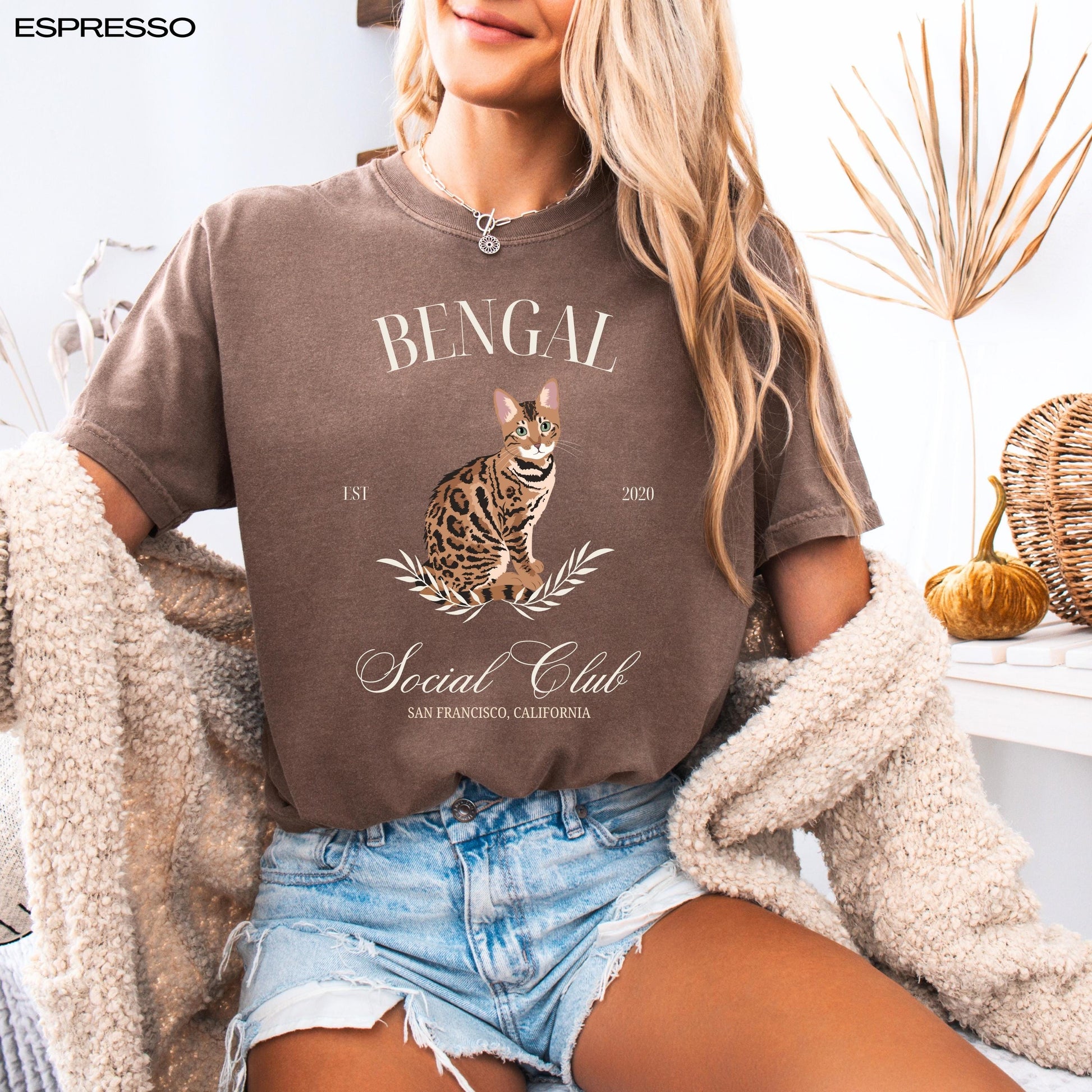 Bengal cat social club sweatshirt