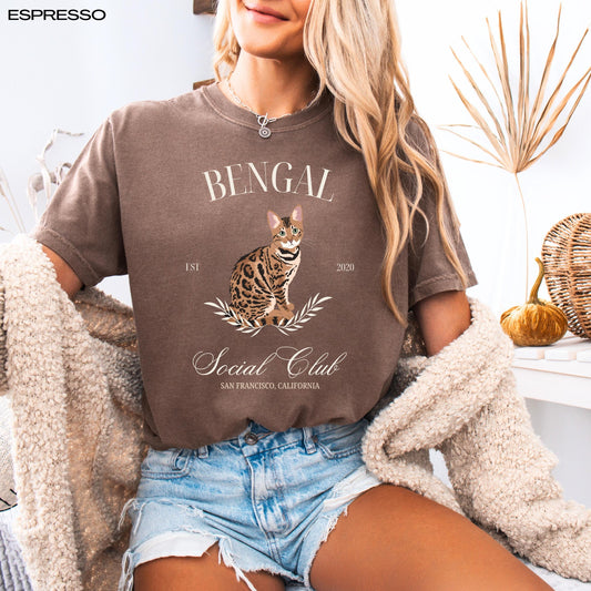 Bengal cat social club sweatshirt
