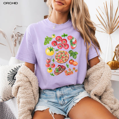 Farm Fresh Tomatoe Shirt, veggie shirt, cutecore aesthetic festival shirt, gardening sweatshirt, plant lover, vacation summer gift for her