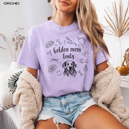 Personalized Coquette Golden Mom Shirt