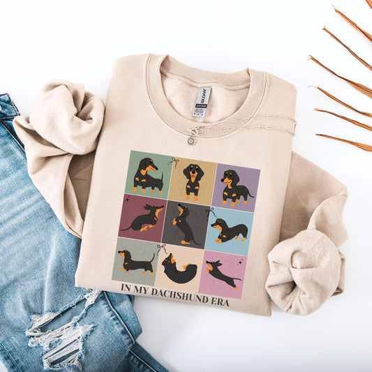 Retro In My Dachshund Era Gift | Dog Mom Shirt, Sweatshirt
