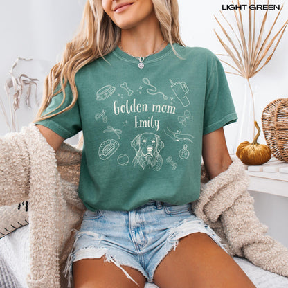 Personalized Coquette Golden Mom Shirt