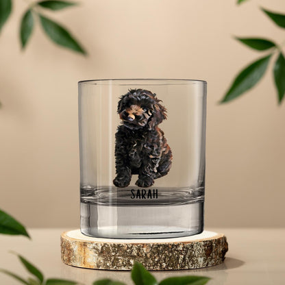 Golden Doodle Puppy Dad Gift Whiskey Glass
