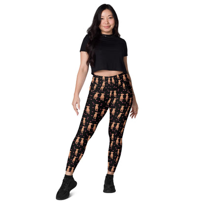 Hearts Vizsla Leggings With Pockets | Inclusive Sizing 2XS To 6XL | Vizsla Mom Gifts
