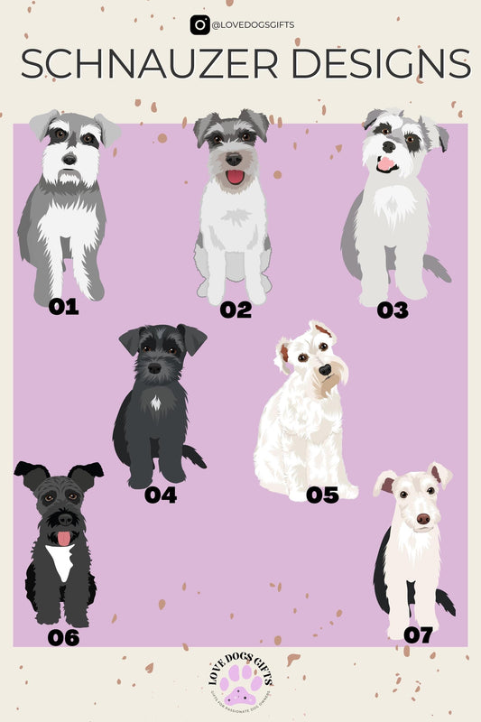 Botanical Miniature Schnauzer Drawstring Bag | One Size | For Adults, Youth