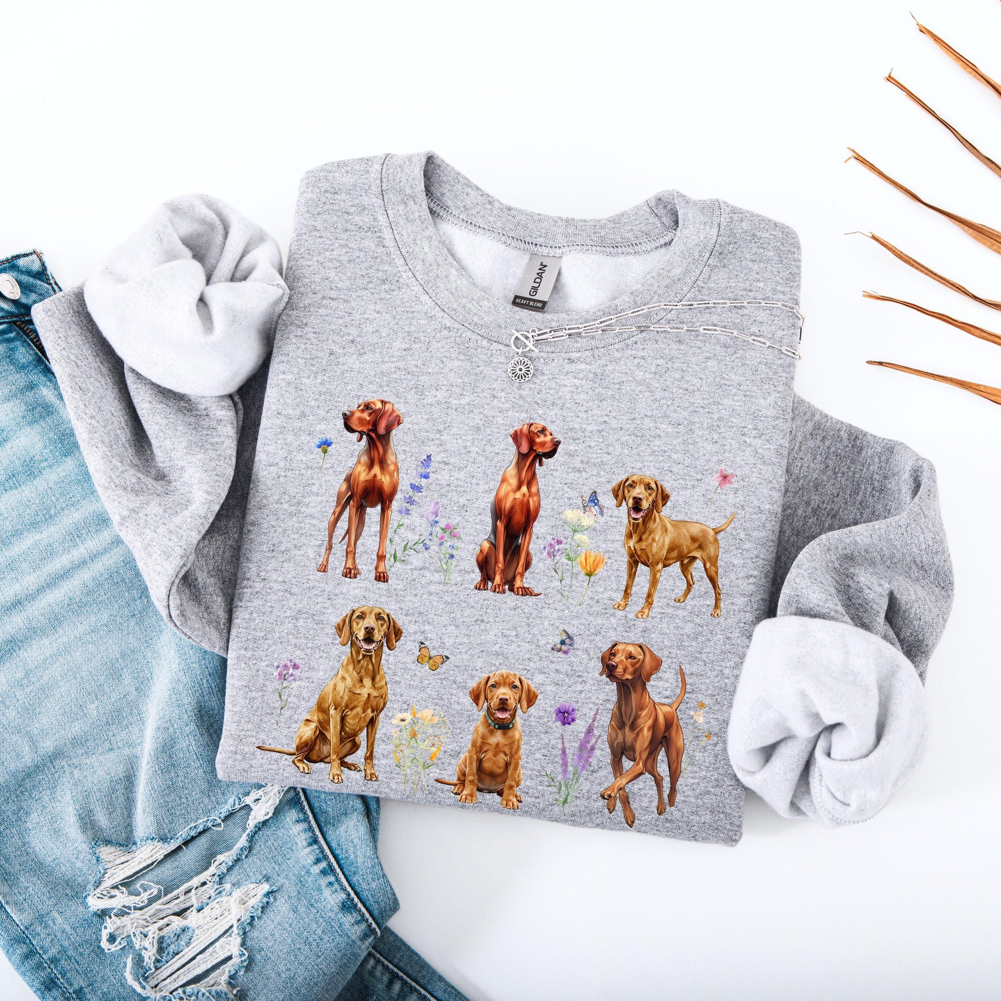 Wildflower Hungarian Vizsla Dog Shirt, vizsla mom sweatshirt, viszla gift, summer dog, pet mama gift, sister birthday gift, vizsla dad